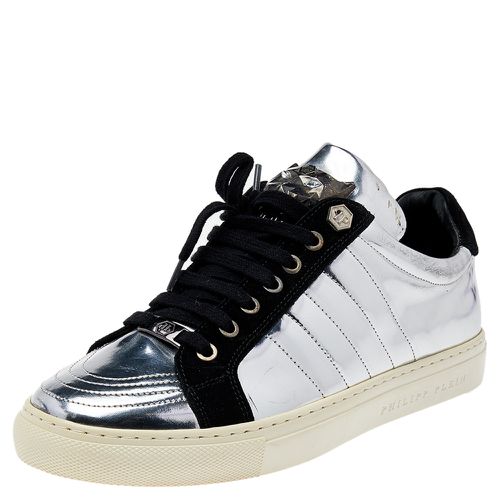 Black Leather And Suede Low Top Sneakers Size 41 - Philipp Plein - Modalova