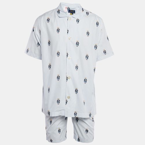 Polo Bear Print Cotton Shirt and Shorts Set M - Polo Ralph Lauren - Modalova