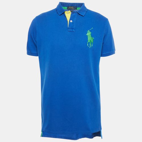 Logo Embroidered Cotton Pique Knit Polo T-Shirt L - Polo Ralph Lauren - Modalova