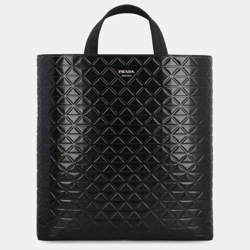 Prada Black Smooth Leather Tote Bag - Prada - Modalova