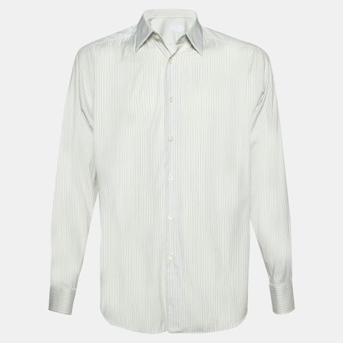 Striped Cotton Long Sleeve Shirt M - Prada - Modalova