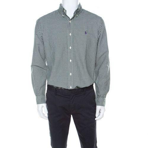 White Checkered Cotton Classic Fit Shirt M - Ralph Lauren - Modalova