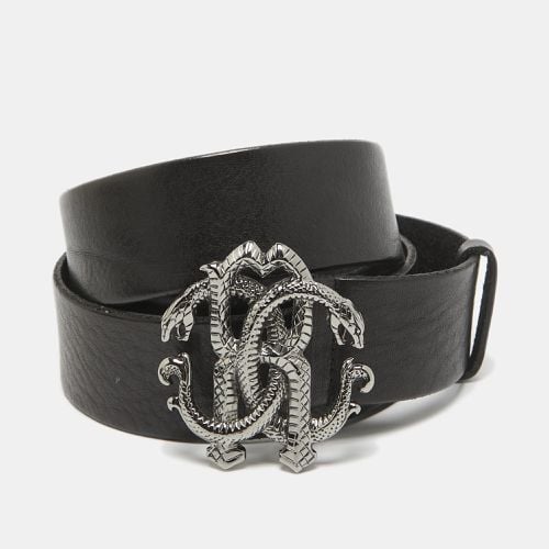 Leather RC Logo Buckle Belt 115CM - Roberto Cavalli - Modalova