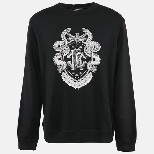 Logo Print Cotton Knit Sweater L - Roberto Cavalli - Modalova