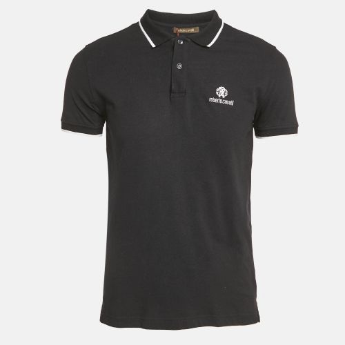 Logo Embroidered Pique Polo T-Shirt M - Roberto Cavalli - Modalova