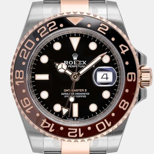 K Rose Gold, Stainless Steel GMT || Rootbeer 40 mm - Rolex - Modalova