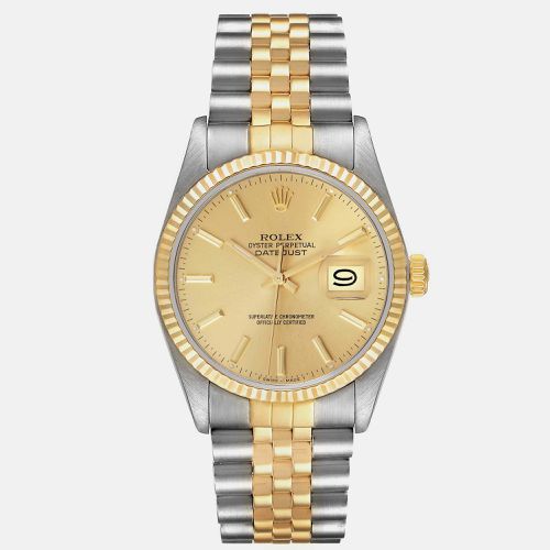 Datejust Steel Yellow Vintage Mens Watch 16013 - Rolex - Modalova