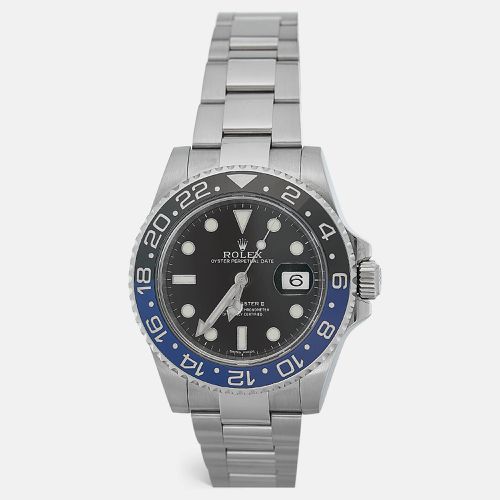 Black Cerachrom Oystersteel GMT Master II 116710BLNR 'Batman' Wristwatch 40 mm - Rolex - Modalova