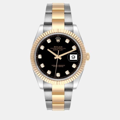 Datejust Steel Yellow Gold Diamond Dial Men's Watch 41.0 mm - Rolex - Modalova