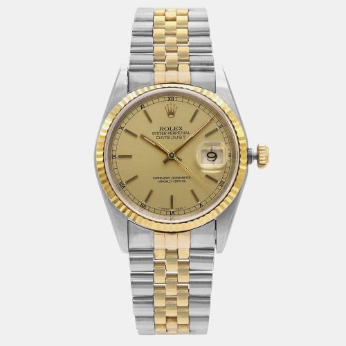 K Rose Stainless Steel Datejust 16233 Automatic Women's Wristwatch 36mm - Rolex - Modalova