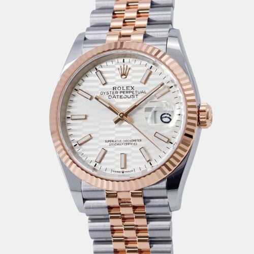 K Rose Gold Stainless Steel Datejust Automatic Men's Wristwatch 36 mm - Rolex - Modalova