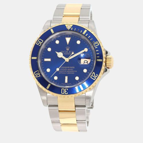 K Yellow Gold Stainless Steel Submariner 16613 Automatic Men's Wristwatch 40 mm - Rolex - Modalova