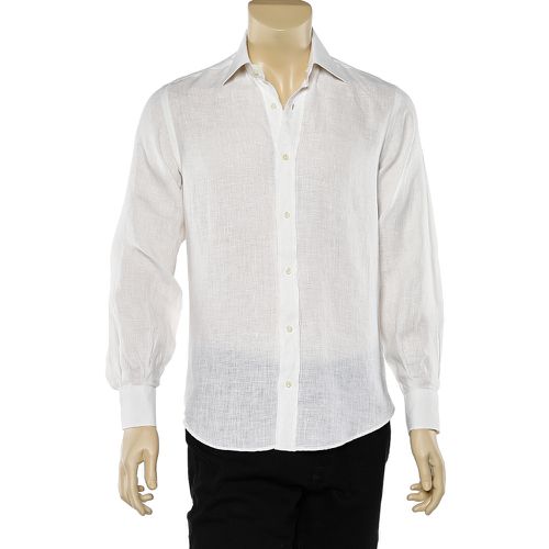 Yves Saint Laurent Linen Button Front Shirt S - Saint Laurent Paris - Modalova