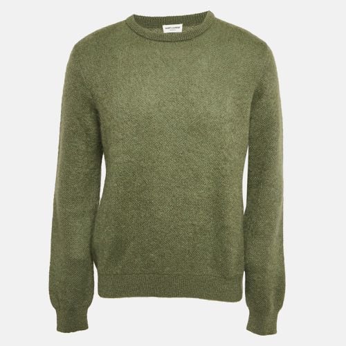 Mohair Knit Crew Neck Sweater XXL - Saint Laurent Paris - Modalova