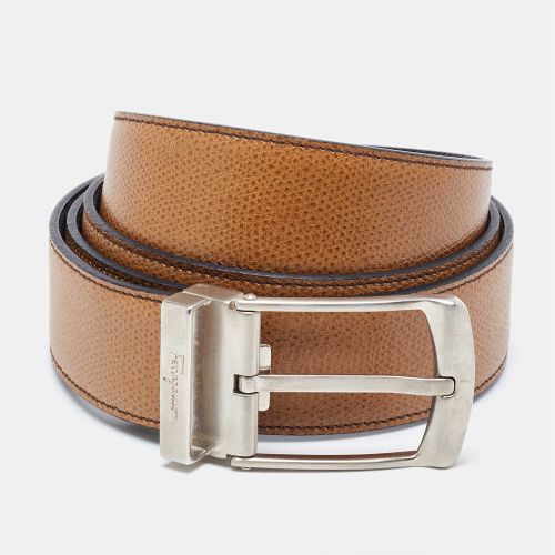 Black Leather Cut to Size Reversible Buckle Belt - Salvatore Ferragamo - Modalova