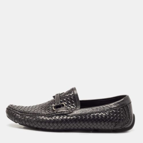 Woven Leather Parigi Gancio Bit Loafers Size 43 - Salvatore Ferragamo - Modalova
