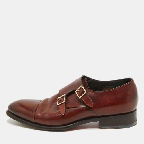 Leather Monk Strap Derby Size 41.5 - Santoni - Modalova