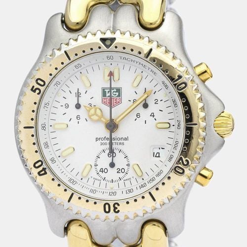 Gold Plated Stainless Steel Sel CG1120 Men's Wristwatch 39 mm - Tag Heuer - Modalova