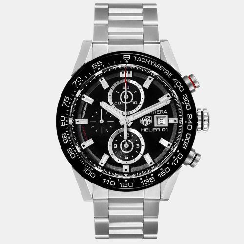 Stainless Steel Carrera CAR201Z Automatic Men's Wristwatch 43 mm - Tag Heuer - Modalova