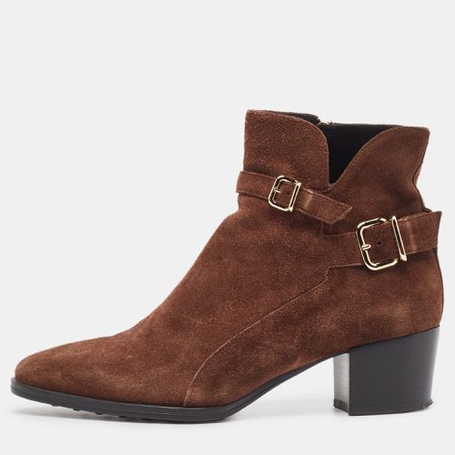 Suede Buckled Ankle Boots Size 37.5 - Tod's - Modalova