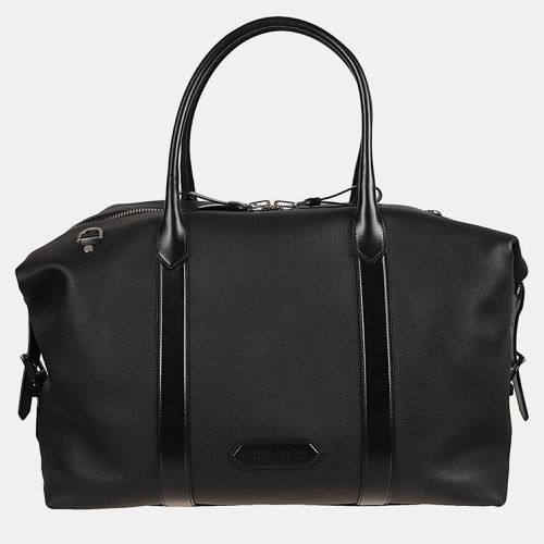 Calf Leather Logo Patch Zip Tote Bag - Tom Ford - Modalova