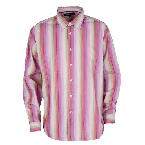 Striped Cotton Long Sleeve Button Front Shirt XL - Tommy Hilfiger - Modalova