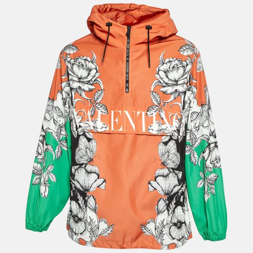 Dark Blooming Floral Printed Anorak L - Valentino - Modalova