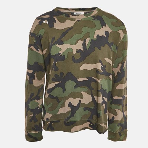 Camouflage Print Cotton Knit Sweatshirt L - Valentino - Modalova