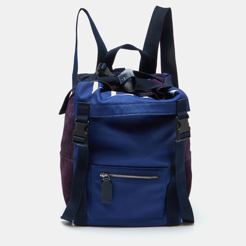 Purple Nylon and Suede VLTN Backpack - Valentino - Modalova