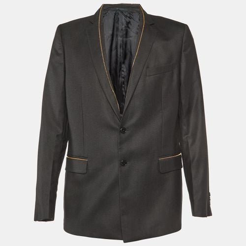 Wool Zip Detailed Blazer XL - Versace Collection - Modalova