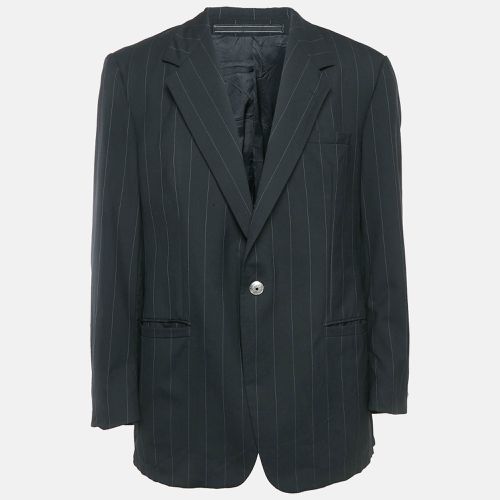 Pinstripe Wool Single Breasted Blazer XL - Versace Classic V2 - Modalova