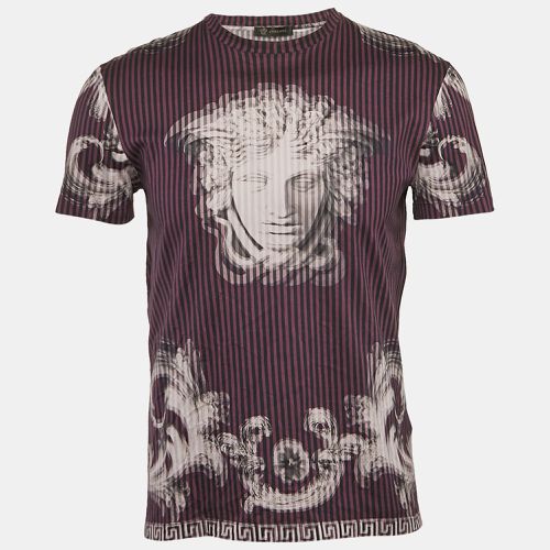 Black/ Medusa Print Jersey Lenticular Foulard T-shirt S - Versace - Modalova