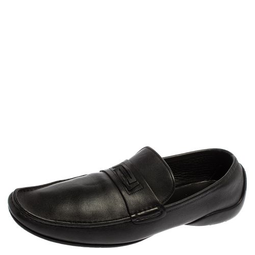 Leather Slip On Loafers Size 44 - Versace - Modalova