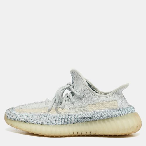 White Knit Fabric Boost 350 V2 Cloud White Non-Reflective Sneakers 41 1/2 - Yeezy x Adidas - Modalova