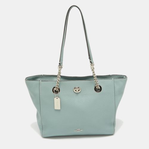 Light Leather Turnlock Chain Tote - Coach - Modalova