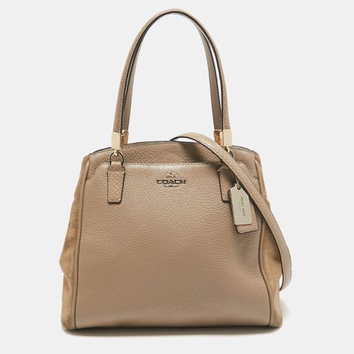 Leather and Suede Minetta Satchel - Coach - Modalova