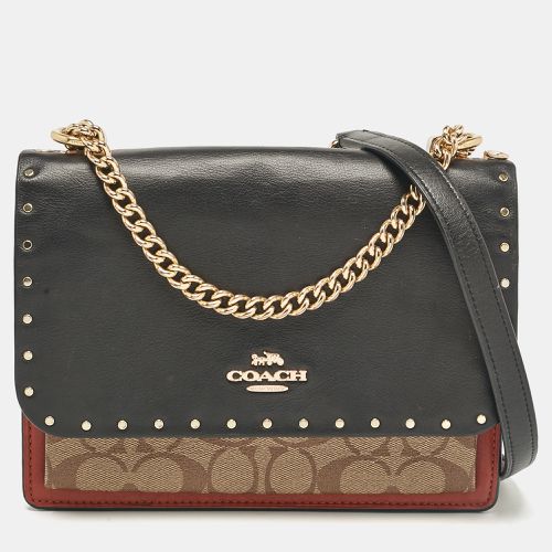 Signature Coated Canvas, Python Embossed and Leather Mini Klare Shoulder Bag - Coach - Modalova