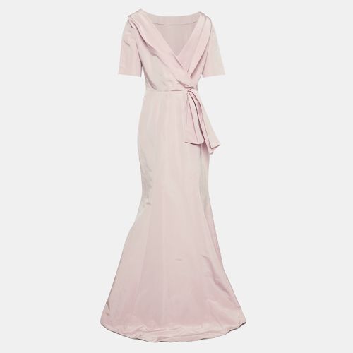 Silk Draped Back Mermaid Gown L - Carolina Herrera - Modalova