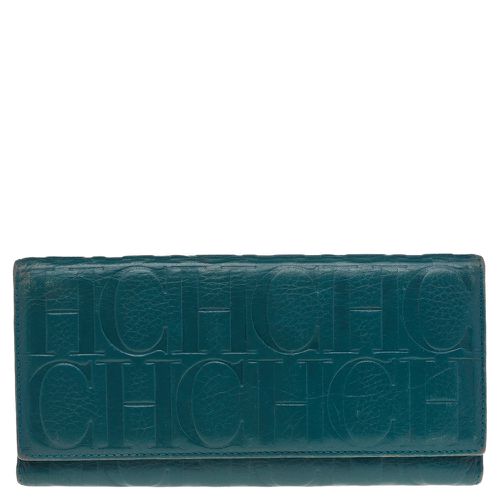 Monogram Embossed Leather Flap Continental Wallet - Carolina Herrera - Modalova