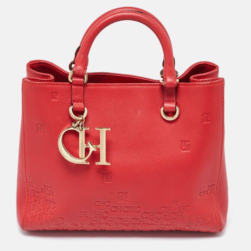 Monogram Embossed Leather Duchess Tote - Carolina Herrera - Modalova