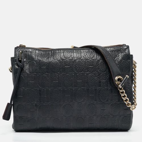 Monogram Embossed Leather Chain Shoulder Bag - Carolina Herrera - Modalova