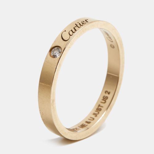 C De Diamond 18k Rose Wedding Band Ring Size 60 - Cartier - Modalova