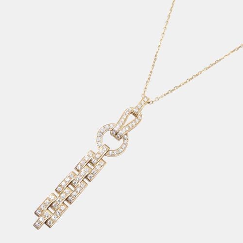 K Gold Agrafe Diamond Necklace - Cartier - Modalova