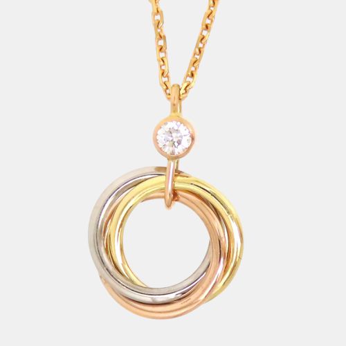 K Yellow, Rose, Gold and Diamond Trinity Pendant Necklace - Cartier - Modalova