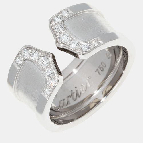 K Gold and Diamond C De Band Ring EU 54 - Cartier - Modalova