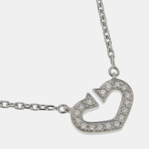 K Gold and Diamond C De Heart Pendant Necklace - Cartier - Modalova