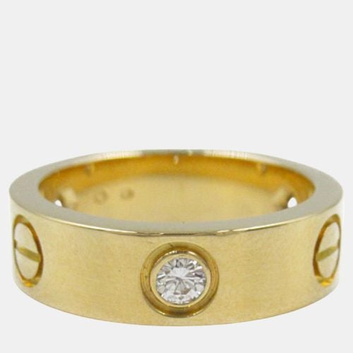 K Gold and Diamond Love Band Ring EU 51 - Cartier - Modalova