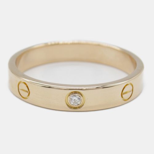 K Gold Diamond Mini Love Ring EU 62 - Cartier - Modalova