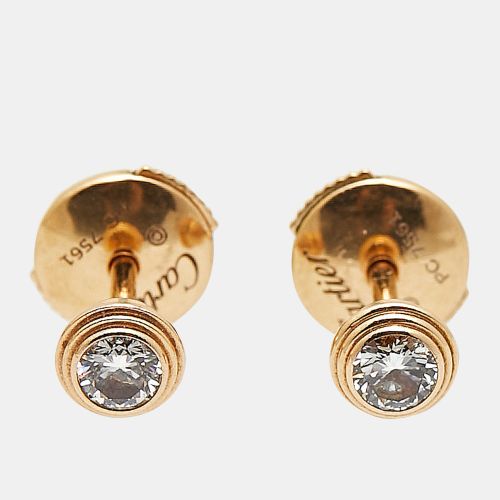 D'Amour Diamond 18K Rose Medium Model Stud Earrings - Cartier - Modalova