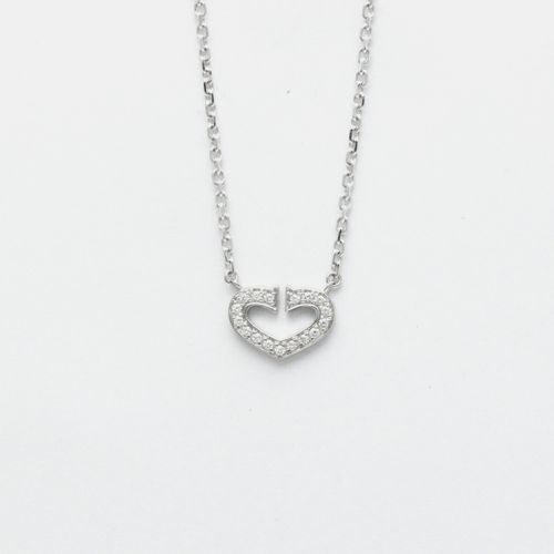 K Gold Heart C Diamond Necklace - Cartier - Modalova